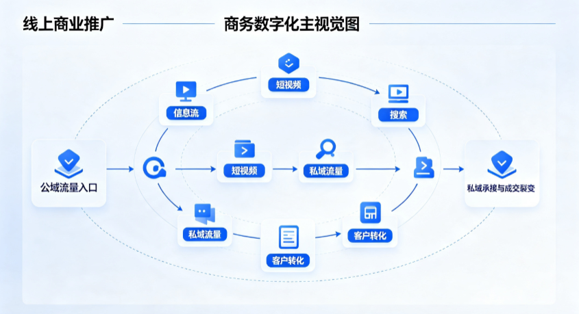 滨海县线上商业推广怎么做？全域流量闭环搭建与低成本转化实战指南